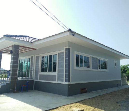 สวยงามน่าอยู่! แบบบ้านชั้นเดียวแนวสมัยนิยม พื้นที่ใช้สร้อย 84 ตรม