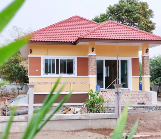 บ้านชั้นเดียวสไตล์คอนเทมโพรารี่ 2 ห้องนอน งบก่อสร้าง 7.5 แสนบาท