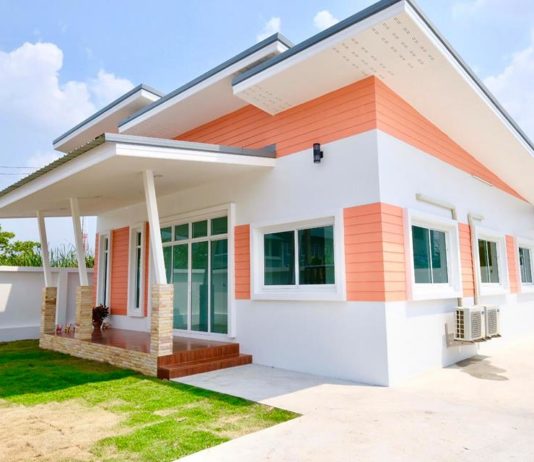 บ้านพักอาศัยชั้นเดียวแนวโมเดิร์น ขนาด 3 ห้องนอน พื้นที่ 85 ตรม