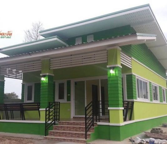 บ้านสไตล์โมเดิร์น 2 ห้องนอน 2 ห้องน้ำ พื้นที่ใช้สอย 85 ตรม