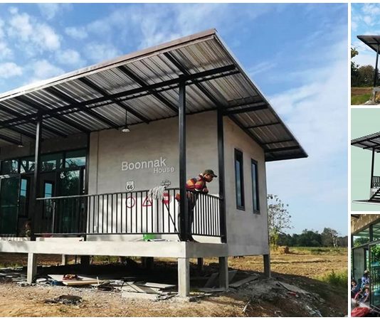 บ้านโมเดิร์นลอฟท์แบบเทห์ๆ 1 ห้องนอน งบก่อสร้าง 250,000 บาท