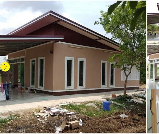 ไอเดียสร้างบ้างเพิงแหงน 2 ห้องนอน 1 ห้องน้ำ งบก่อสร้าง 400,000 บาท