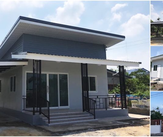 บ้านพักอาศัยชั้นเดียวขนาดเล็ก 2 ห้องนอน 1 ห้องน้ำ งบก่อสร้าง 500,000 บาท