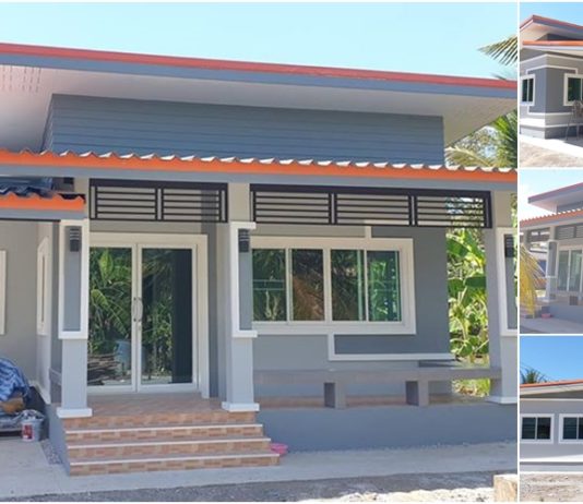 บ้านโมเดิร์นสวยโทนสีเทา 3 ห้องนอน 2 ห้องน้ำ พื้นที่ใช้สอย 123 ตารางเมตร