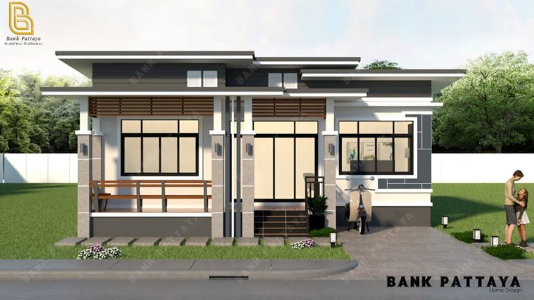 แบบบ้านสไตล์เรียบสวยทันสมัย 3 ห้องนอน 2 ห้องนอน งบก่อสร้าง 770,000 บาท ...