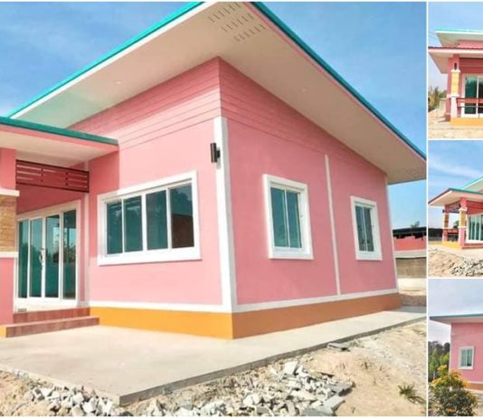 บ้านโมเดิร์นขนาดเล็ก 2 ห้องนอน 1 ห้องน้ำ พื้นที่ใช้สอยทั้งหมด 60 ตารางเมตร