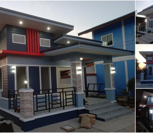 แบบบ้านโมเดิร์นงบน้อย 2 ห้องนอน 1 ห้องน้ำ พื้นที่ใช้สอย 69 ตารางเมตร