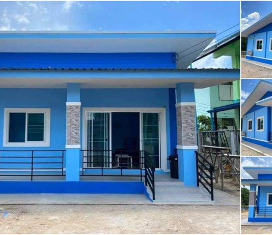 บ้านเพิงแหงนเรียบง่าย 2 ห้องนอน 1 ห้องน้ำ พร้อมระเบียงหน้าบ้าน