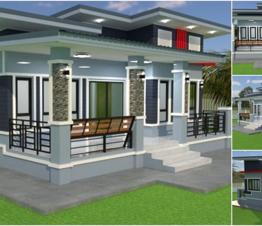 แบบบ้านโมเดิร์นสวยงบหลักแสน 2 ห้องนอน 1 ห้องน้ำ พื้นที่ใช้สอย 72 ตรม.