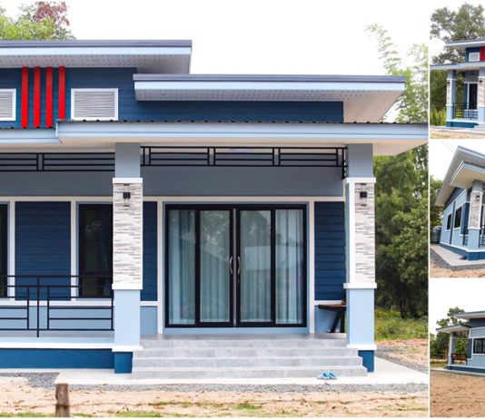 แบบบ้านโมเดิร์นขนาดเล็ก  2 ห้องนอน 1 ห้องน้ำ 69 ตารางเมตร