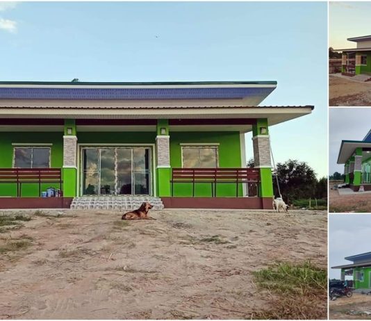 บ้านโมเดิร์นชั้นเดียวเพิงแหงน 3 ห้องนอน 2 ห้องน้ำ งบก่อสร้งหลักแสน