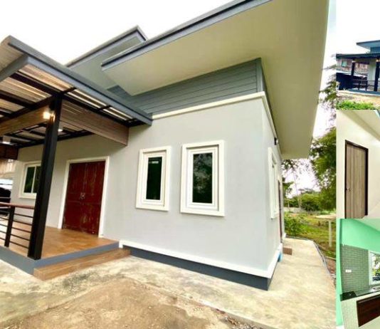 แบบบ้านเพิงแหงนงบน้อย 2 ห้องนอน 1 ห้องน้ำ พื้นที่ใช้สอย 65 ตรม.