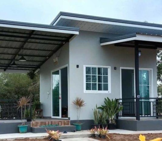 บ้านโมเดิร์นเพิงแหงนงบน้อย 1 ห้องนอน งบก่อสร้าง 160,000 บาท